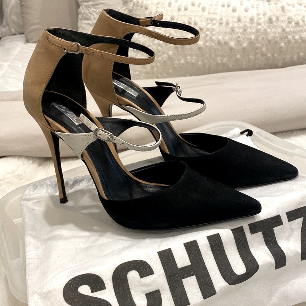 Schutz tricolor pump heel